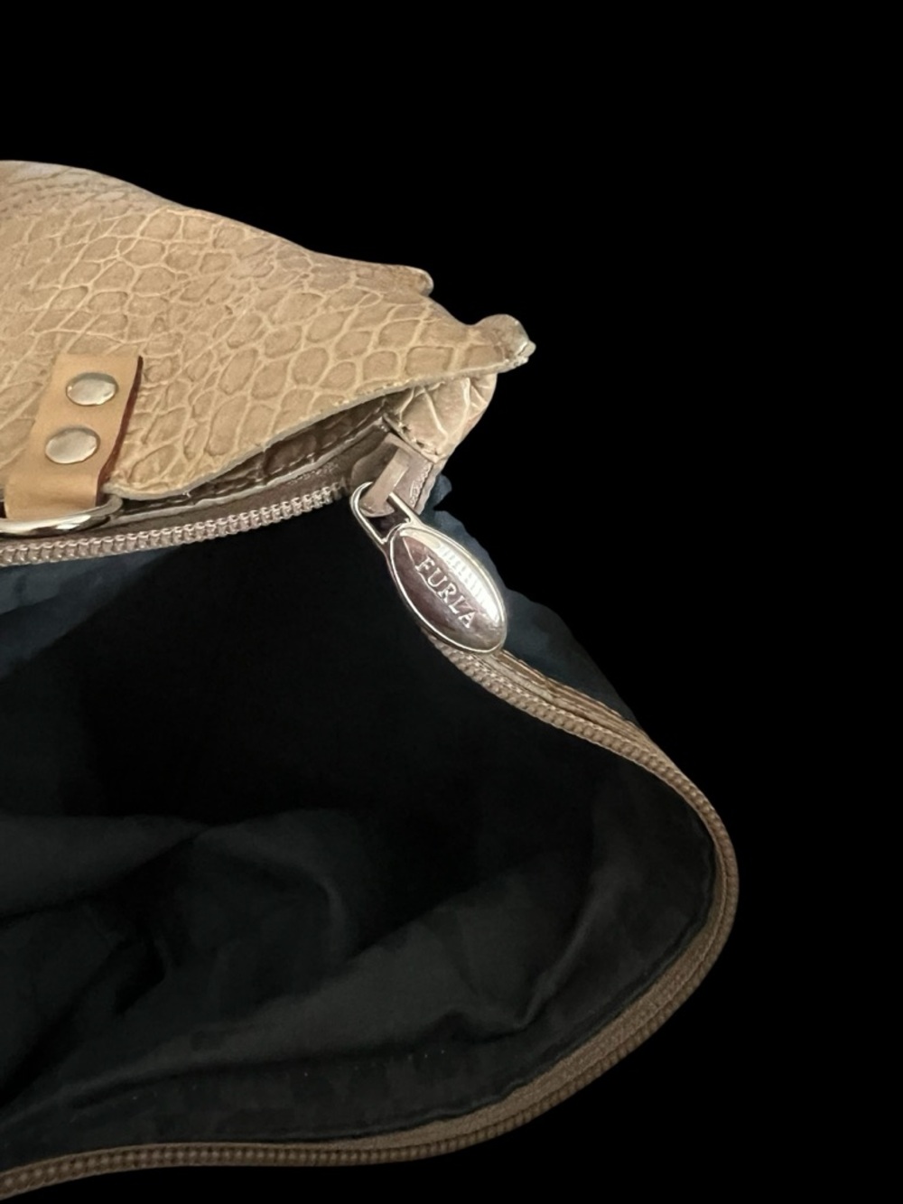 Furla Croc-Embossed Leather Tote Bag - Picture 10 of 15